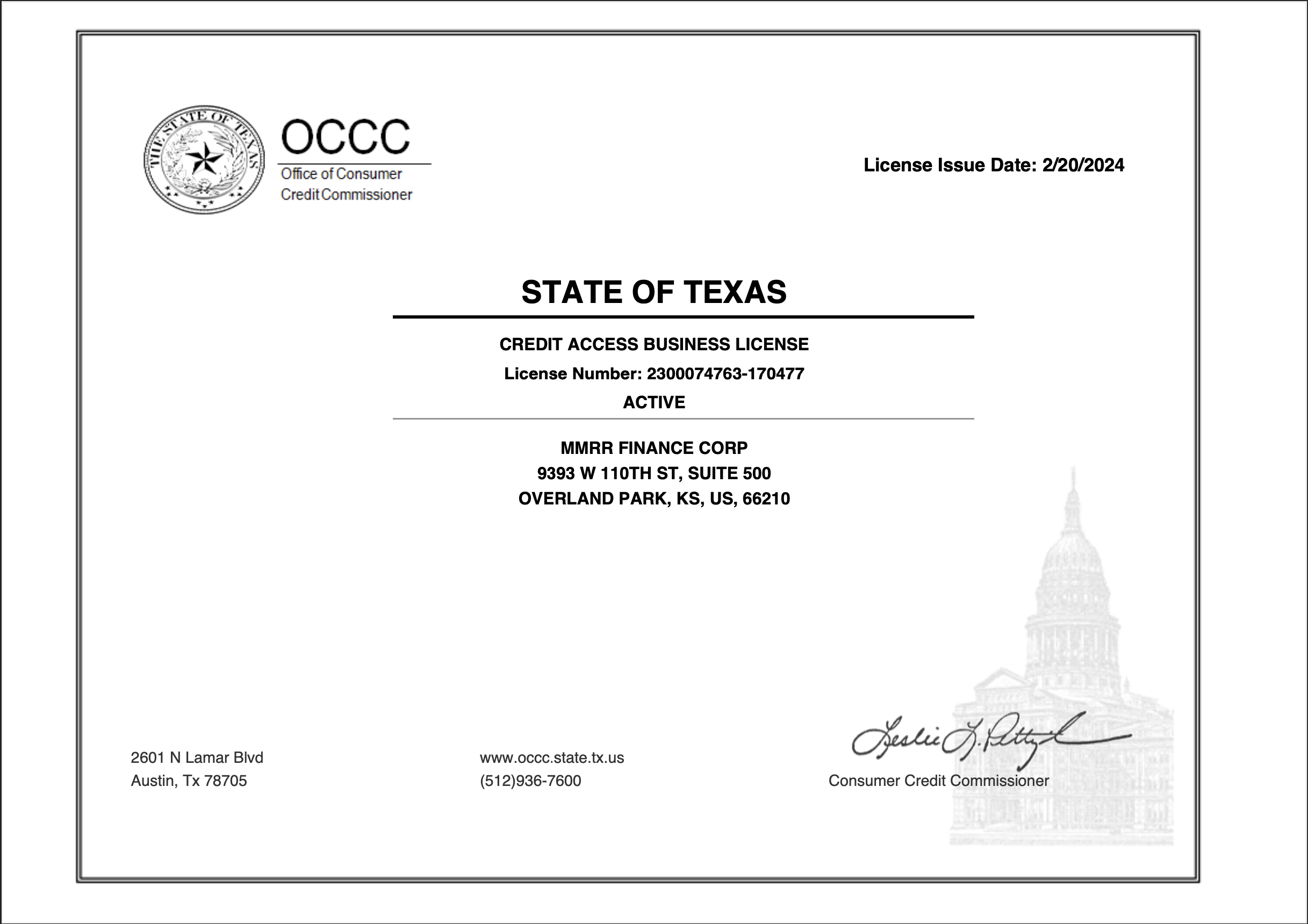 License